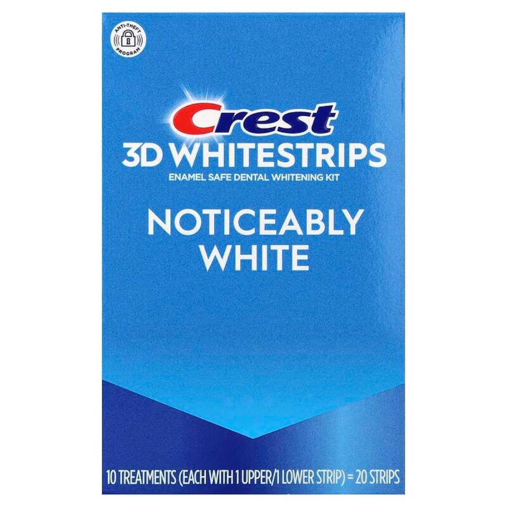 Crest, 3D Whitestrips, Enamel Safe Dental Whitening Kit, Noticeably White